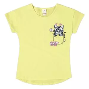 Blusa Cat<BR>- Amarela & Rosa<BR>- Marisol