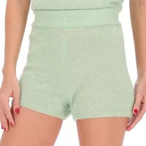 Short Em Tricô<BR>- Verde Claro<BR>- Animale