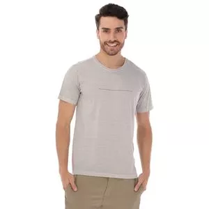 Camiseta Listra<BR>- Cinza & Preta