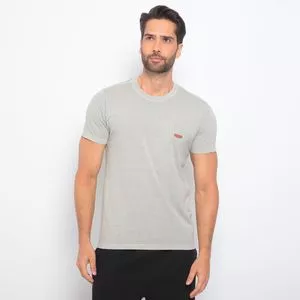 Camiseta Básica<BR>- Cinza Claro