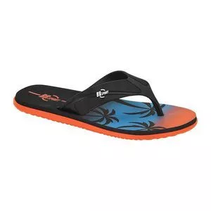 Chinelo Coqueiros<BR>- Preto & Azul<BR>- BR Sport