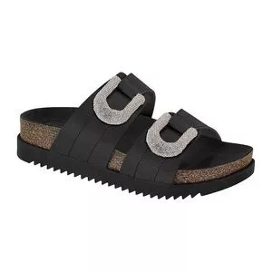 Birken Com Fivelas<br /> - Preto & Prateado<br /> - Moleca