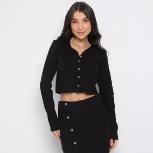 Cropped Liso<BR>- Preto