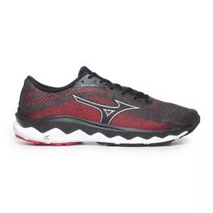 Tênis Mizuno® Wave Way 4<BR>- Preto & Vermelho