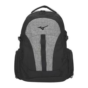 Mochila Mizuno®<BR> - Preta & Cinza<BR> - 46x32x15cm<BR> - Mizuno