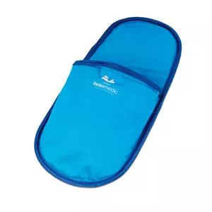 Par De Pantufas Térmicas Gel<BR>- Azul<BR>- 29x14cm<BR>- Relaxmedic