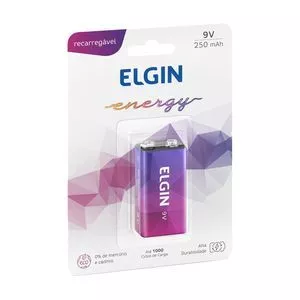 Bateria Recarregável<BR>- 4,9x2,6x1,7cm<BR>- 250mAh<BR>- 1,2V<BR>- Elgin