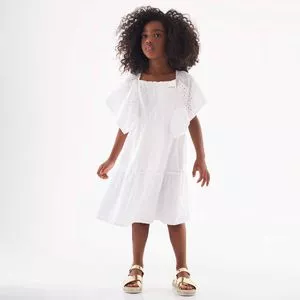 Vestido Em Laise<BR>- Branco<BR>- Up Baby<BR>- Up Baby & Up Kids