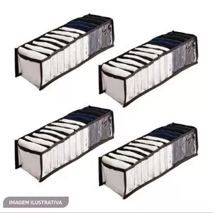 Jogo De Organizadores Colmeia Cristal Premium<br /> - Incolor<br /> - 4 Pçs<br /> - Vb Home