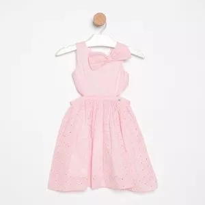 Vestido Em Laise<BR>- Rosa Claro