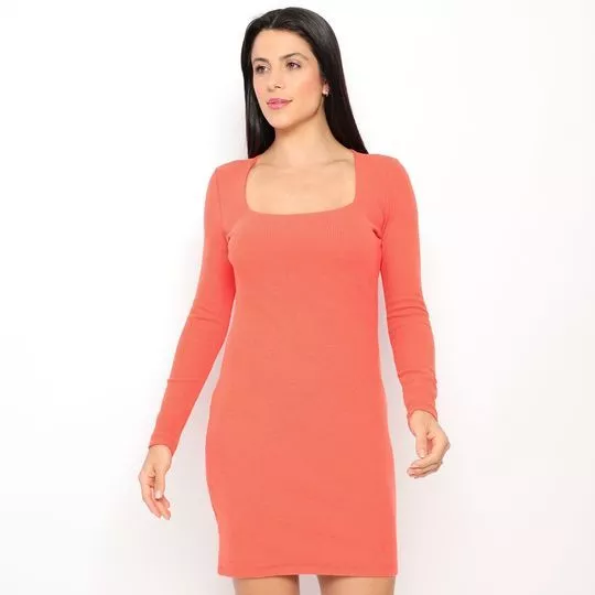 Vestido Curto Canelado- Vermelho- Sommer