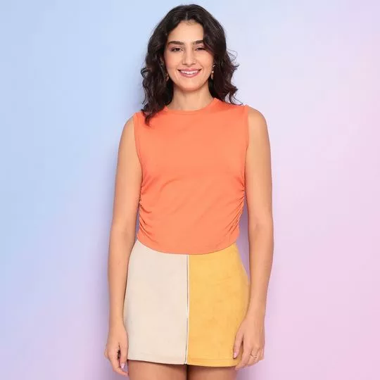 Cropped Liso- Laranja- Sommer