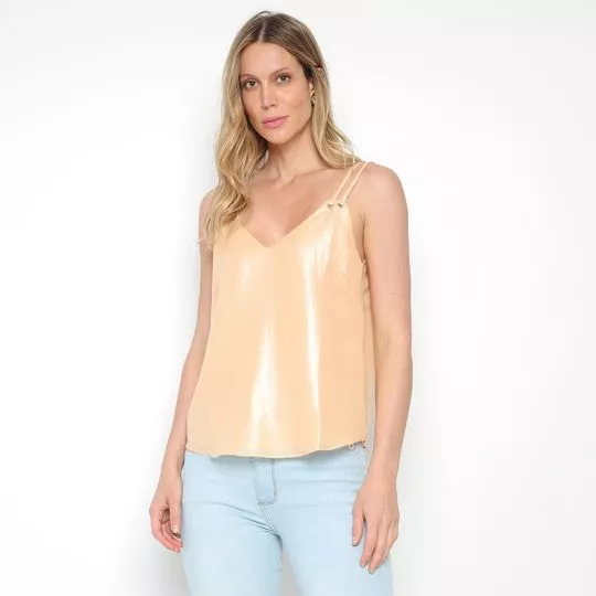 Blusa Acetinada- Laranja Claro- ZINCO