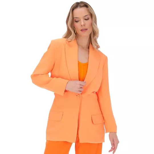 Blazer Com Bolsos- Laranja- Iódice