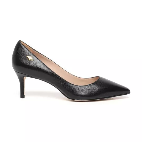 Scarpin Liso - Preto - Salto: 6cm - Luz da Lua