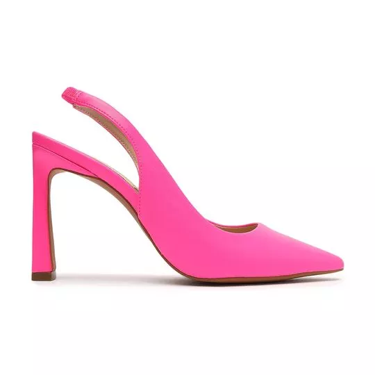 Slingback Com Tira- Pink- Salto: 9,5cm- My Shoes