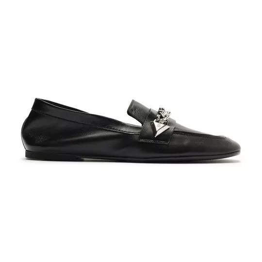 Loafer Em Couro- Preto- Schutz