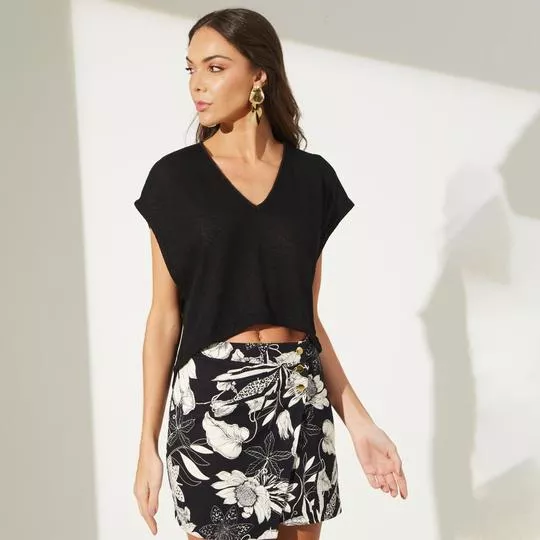 Cropped Liso-  Preto- Sommer