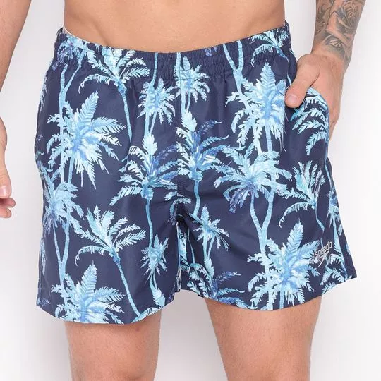 Short Coqueiros-  Azul marinho & Azul Claro- Speedo