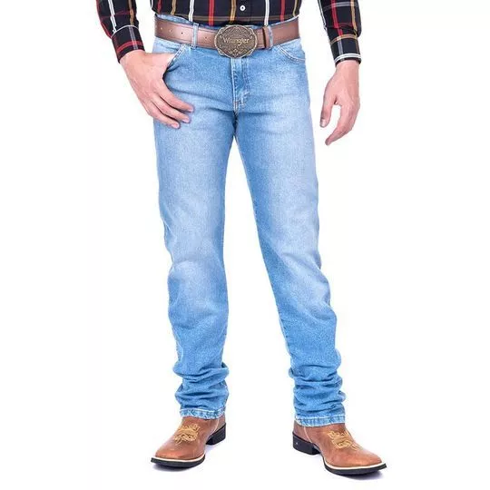 Calça Jeans Reta Estonada-  Azul Claro- Wrangler