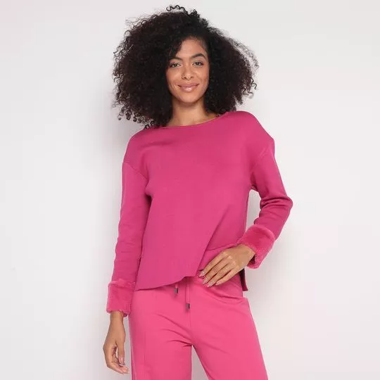 Blusa Em Tricô-  Pink- Viviane Furrier