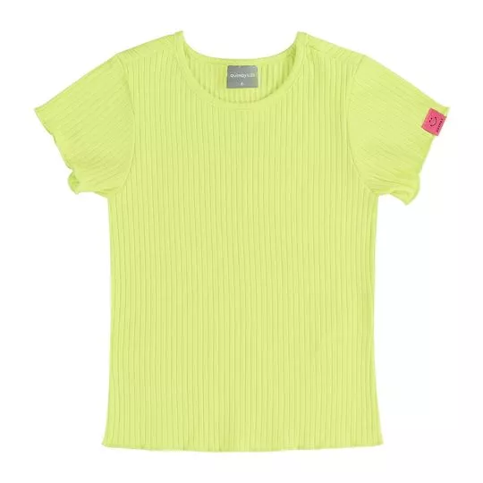 Blusa Canelada-  Verde Limão- Quimby