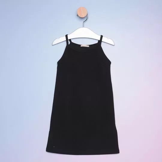 Vestido Básico-  Preto- PETIT CHERIE