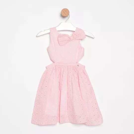 Vestido Em Laise-  Rosa Claro- PETIT CHERIE