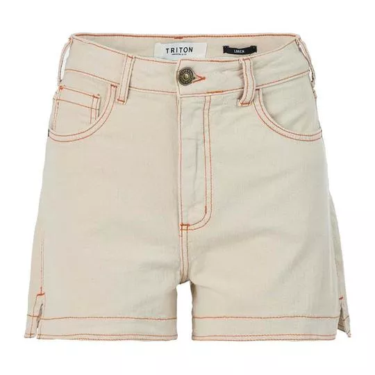 Short Com Bolsos- Bege Claro- Triton