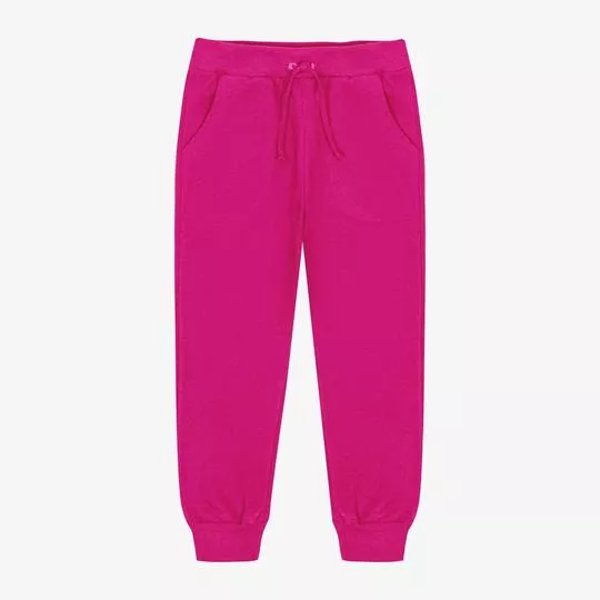 Calça Jogger Com Recortes- Rosa Escuro- Trick Nick