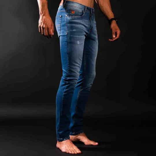 Calça Jeans Skinny Estonada- Azul Escuro- TXC BRAND