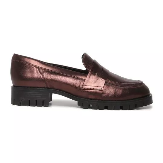 Loafer Com Recortes- Marrom- Morena Rosa