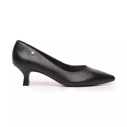 Scarpin Liso- Preto- Salto: 6cm- Morena Rosa