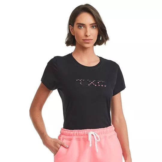 Camiseta TXC®- Preta & Rosa Claro- TXC BRAND