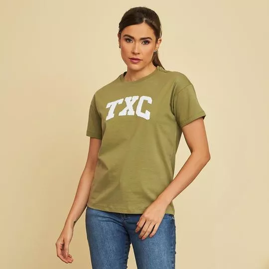 Camiseta Com Bordados- Branca & Amarela- TXC BRAND