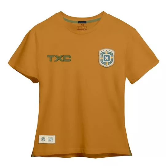 Camiseta Word Cup- Amarelo Escuro & Verde- TXC BRAND