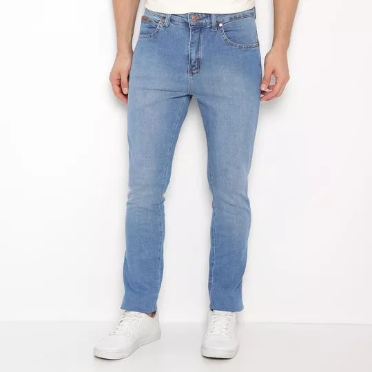 Calça Jeans Skinny Com Recortes- Azul- Wrangler