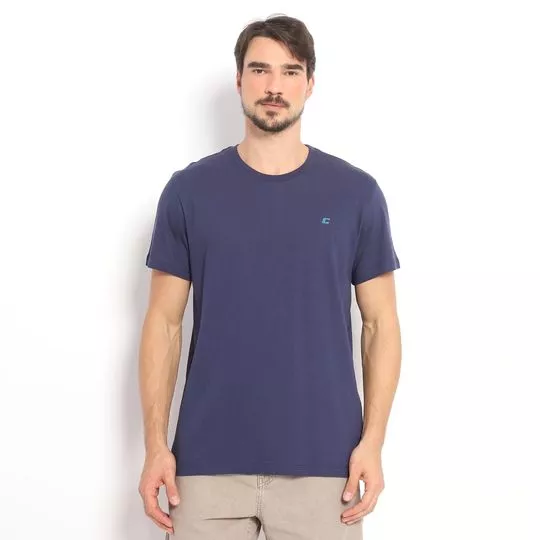 Camiseta Lisa- Azul Marinho-Colcci