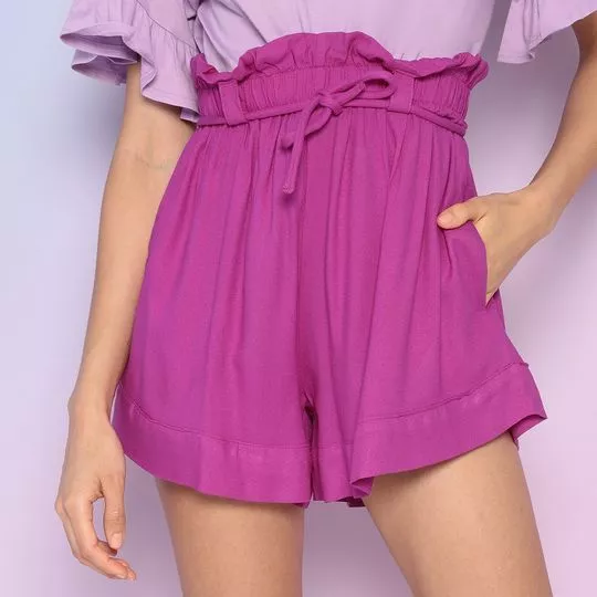 Short Com Amarração- Roxo- Sommer