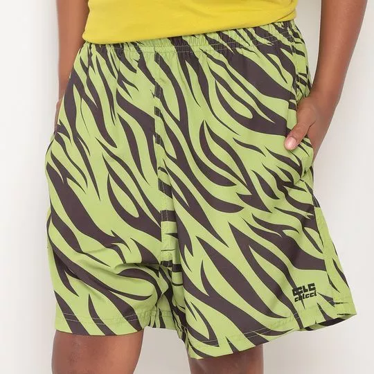 Bermuda Animal Print- Verde & Preta- Colcci