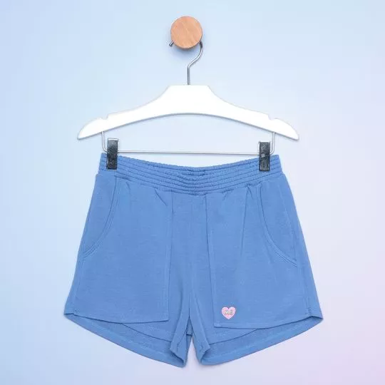 Short Com Bolsos- Azul- Mon Sucré