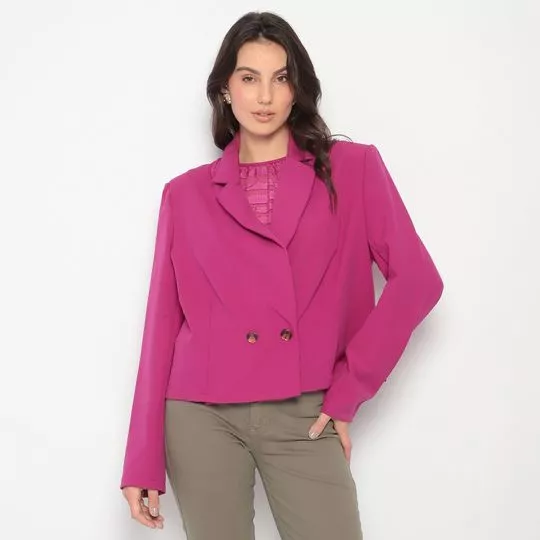 Blazer Cropped -  Pink - Colcci