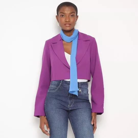 Blazer Cropped -  Roxo - Iódice