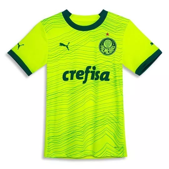 Camiseta Palmeiras® -  Verde Limão & Verde Escuro - Puma