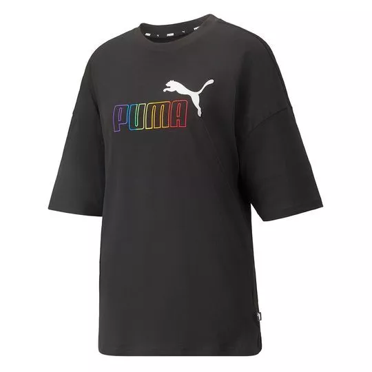 Camiseta Puma® -  Preta & Vermelha - Puma