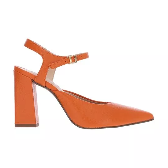 Slingback Texturizado -  Laranja - Loucos e Santos