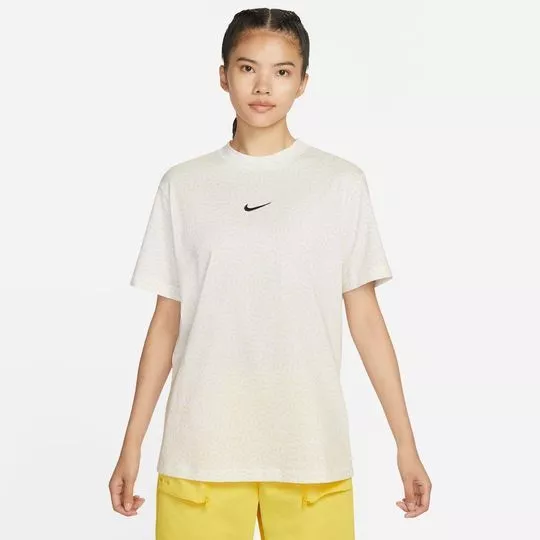 Camiseta Abstrata -  Off White & Bege Claro - Nike