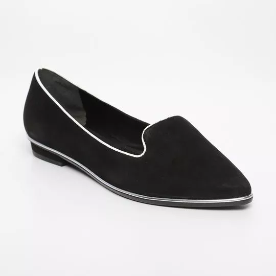 Slipper Acamurçado -  Preto - Schutz