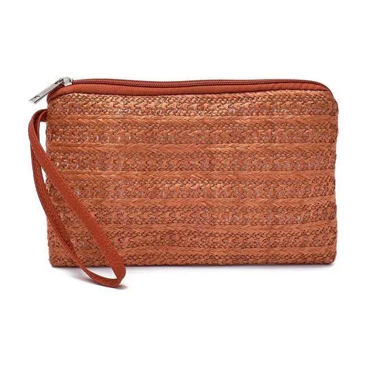 Clutch Tramada - Marrom - 21x13x3cm - QUALIS