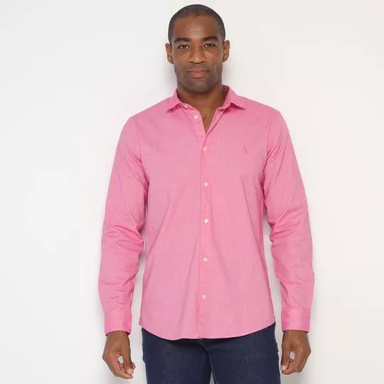 Camisa Com Bordado - Rosa - Reserva